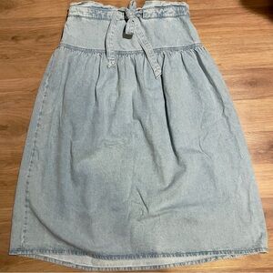 Jean Skirt paper bag waist